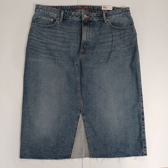 Lucky Brand Women's Joyous Shouts Coastal Cowgirl Denim Skirt Plus Size 18 NWT - Picture 1 of 8